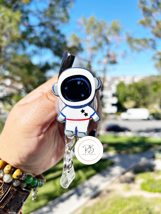 Astronaut Badge Reel | Glow in the Dark |  Astronaut Badge Holder | Nurse | Glitter | Interchangeable