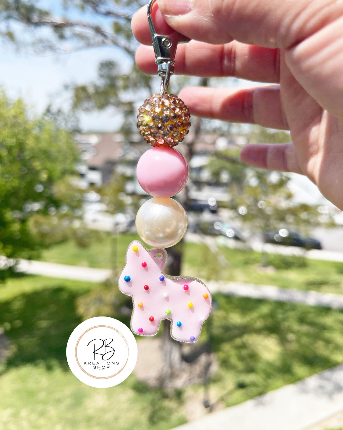 Animal Cookie Keychain | Galleta de animalito llavero | Acrylic Keychain | Animal Cracker Keychain | Cute bead keychain