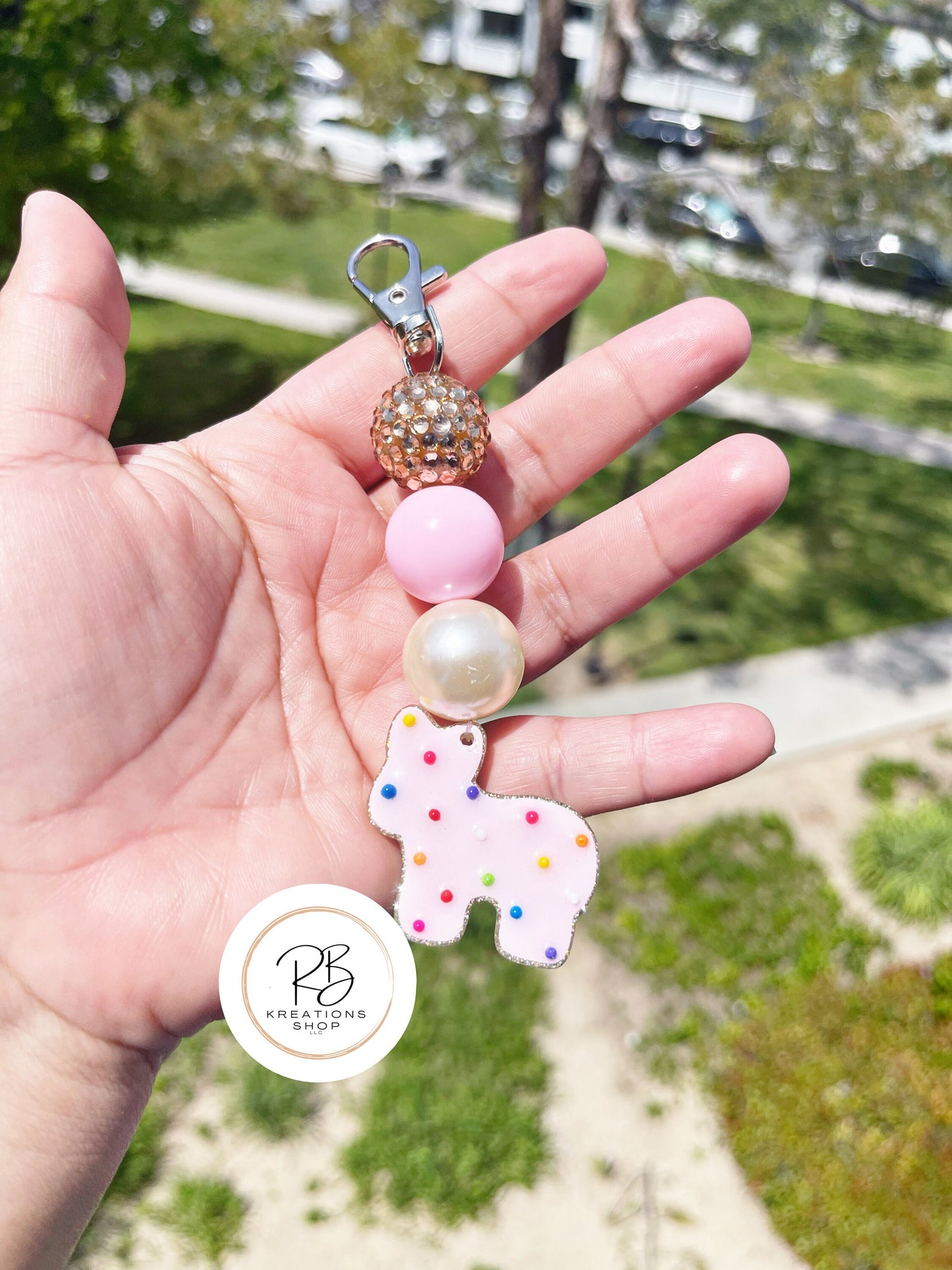 Animal Cookie Keychain | Galleta de animalito llavero | Acrylic Keychain | Animal Cracker Keychain | Cute bead keychain