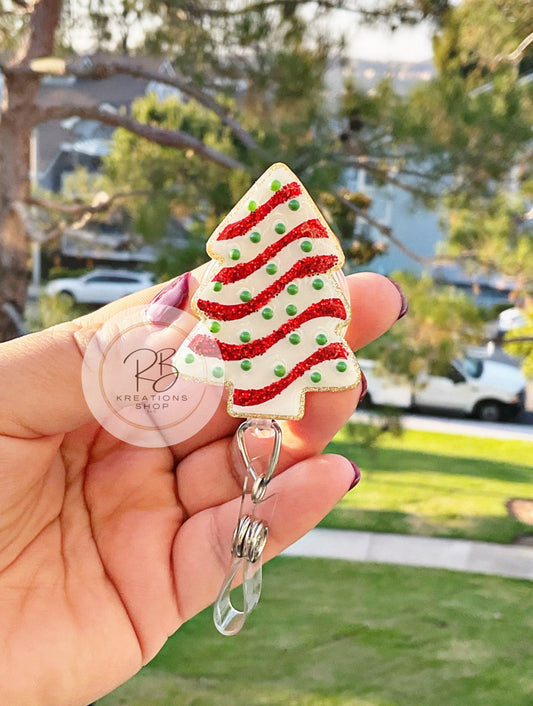 Christmas tree cookie | Christmas Tree | Sprinkle Tree cookie | Medical Badge Reel | Nurses | Retractable | Interchangeable |